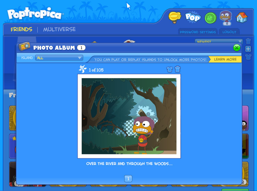 Poptropica Friends Page